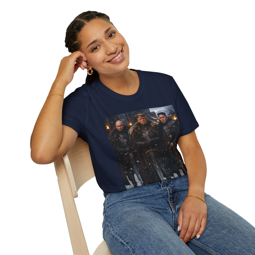 Funny Trump Putin Kim Jong Unique T-Shirt Artwork Throne Unisex Softstyle Tshirt