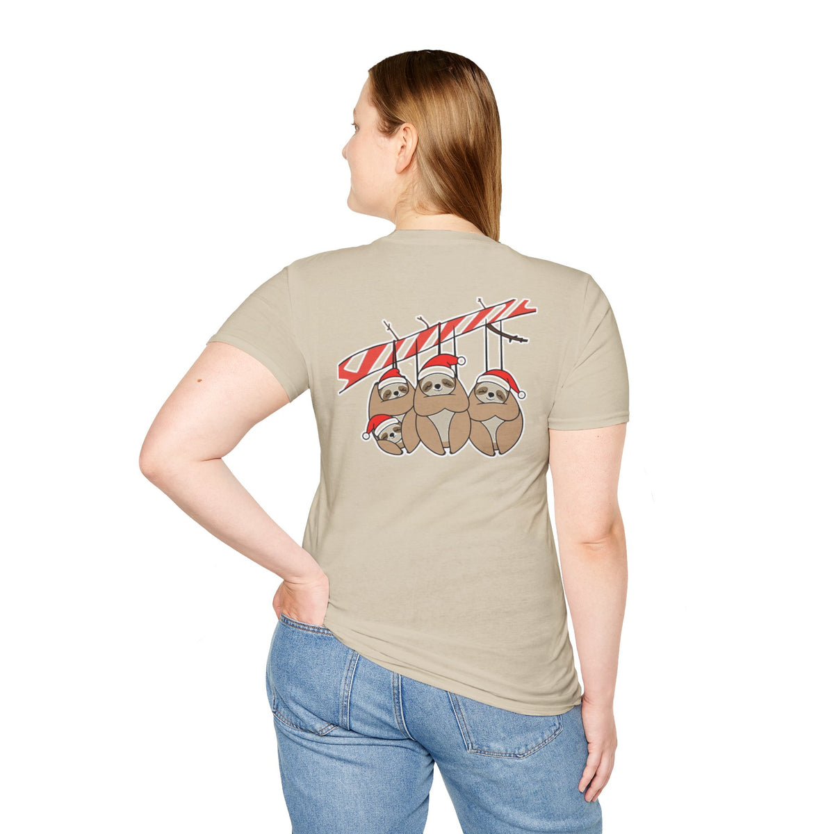 Christmas Sloths Family T-Shirt | Cute Cartoon Holiday Design Unique Holiday Gift Shirt