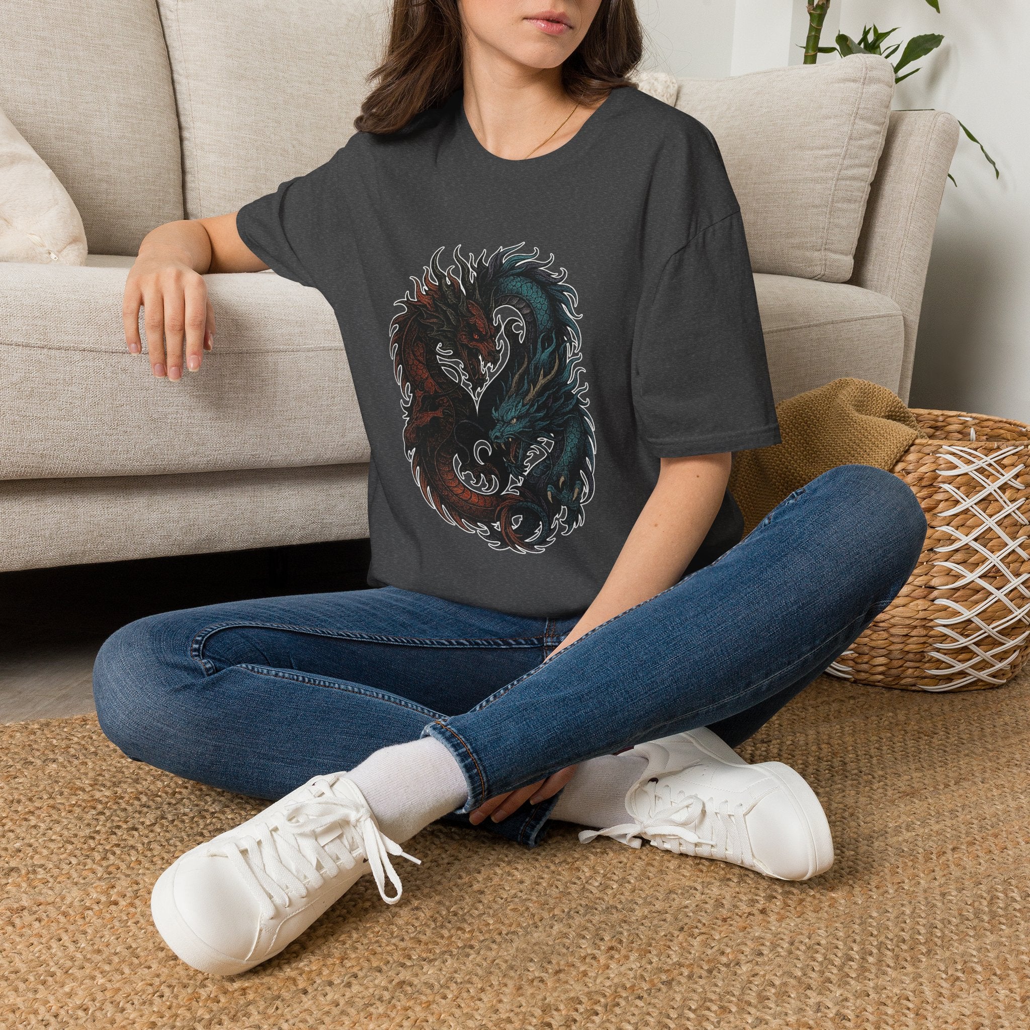 Dragon T-shirt Men Women Graphic Tee Clothing Apparel Chinese Dagon Symbol Gift