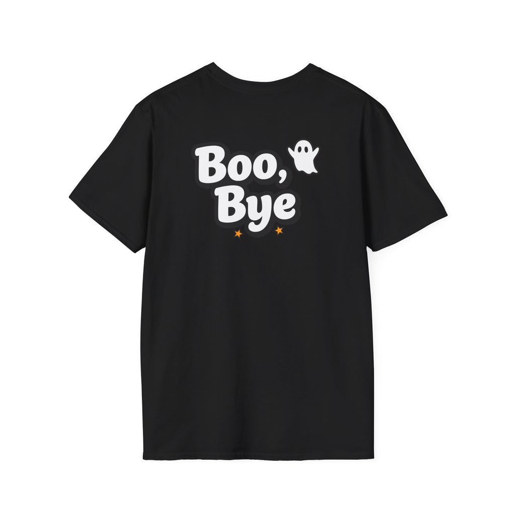 Dark Humor Halloween Shirt Boo Bye Funny Minimalist Ghost Sarcastic Unisex Softstyle Tee Adult Halloween Gift