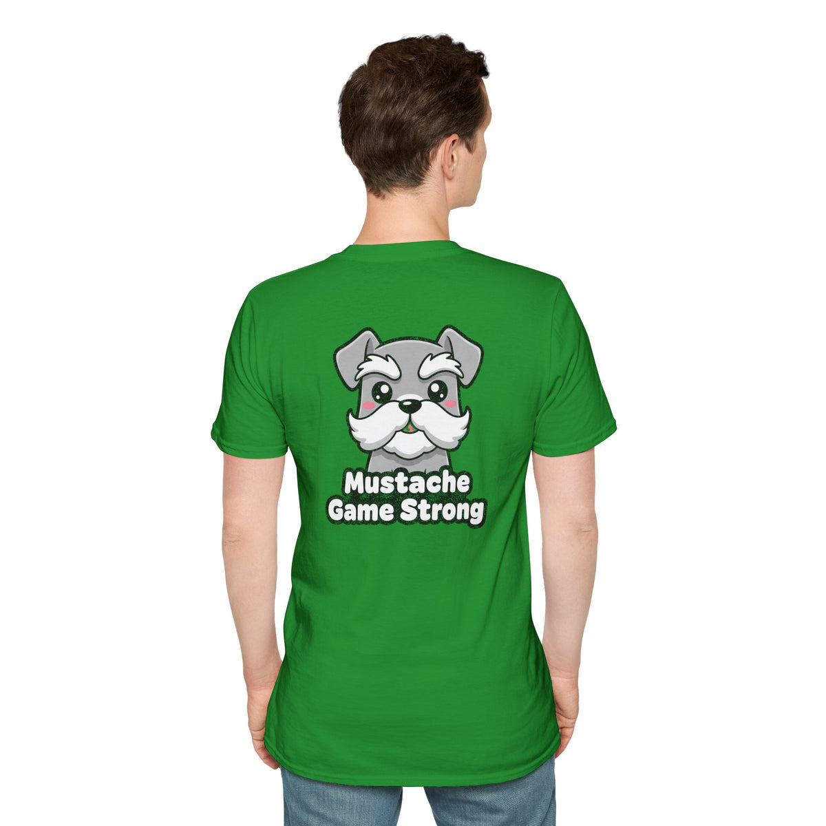 Cute Schnauzer Shirt Mustache Game Strong Funny Dog Lover Unisex Softstyle Tee Gift