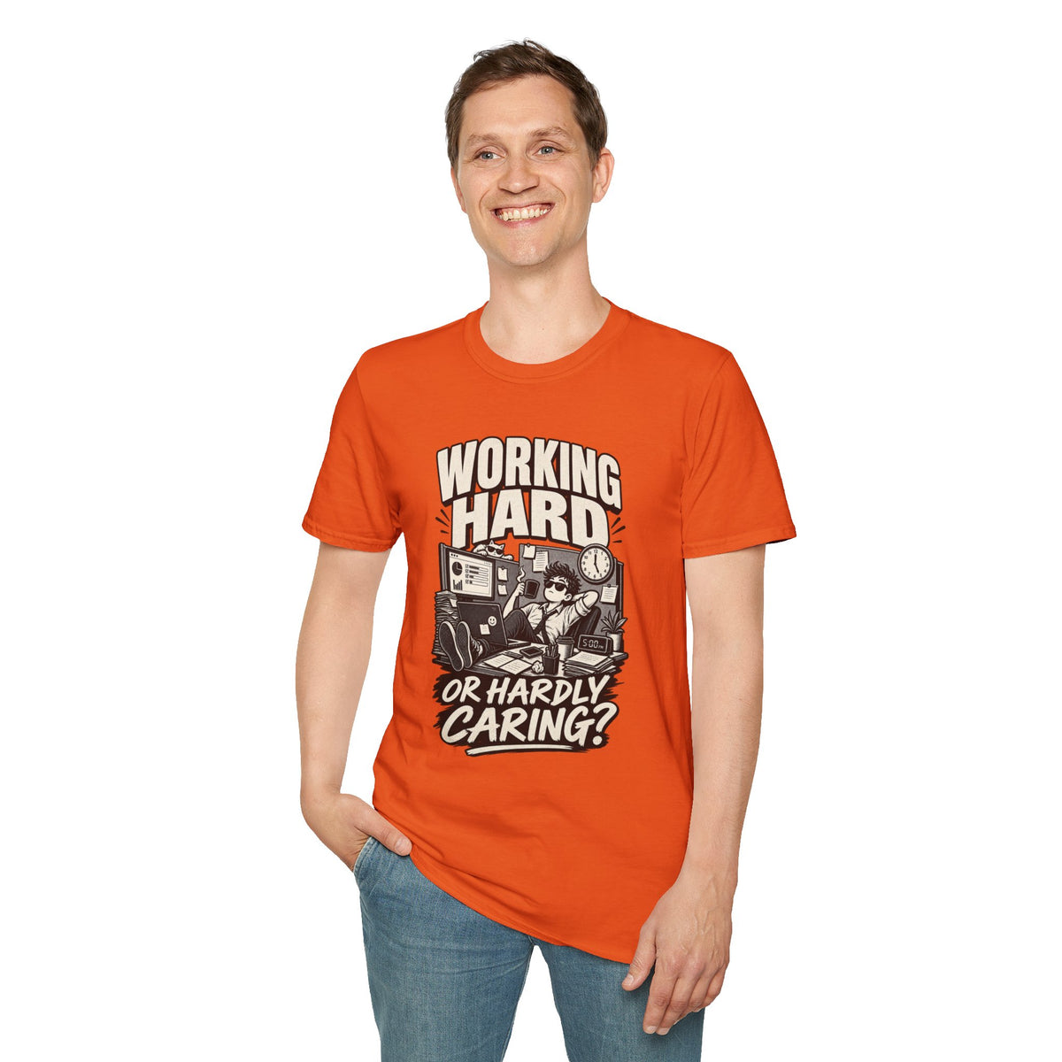 Funny Dark Humor Tshirt — Funny Office Tshirt Dark Humor Graphic Tee Unique Coworker Gift WORKING HARD Shirt