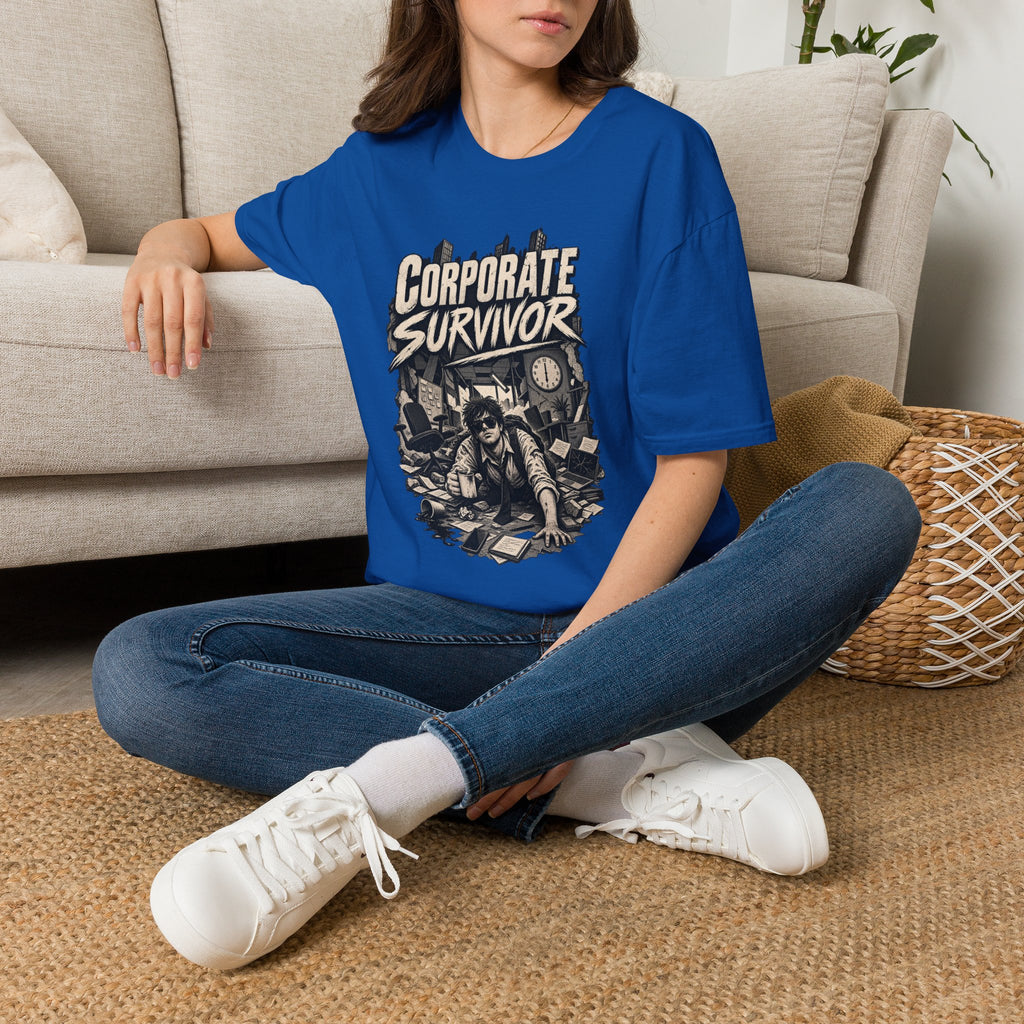Funny Dark Humor Tshirt — Funny Office Tshirt Dark Humor Graphic Tee Unique Coworker Gift CORPORATE SURVIVOR Shirt