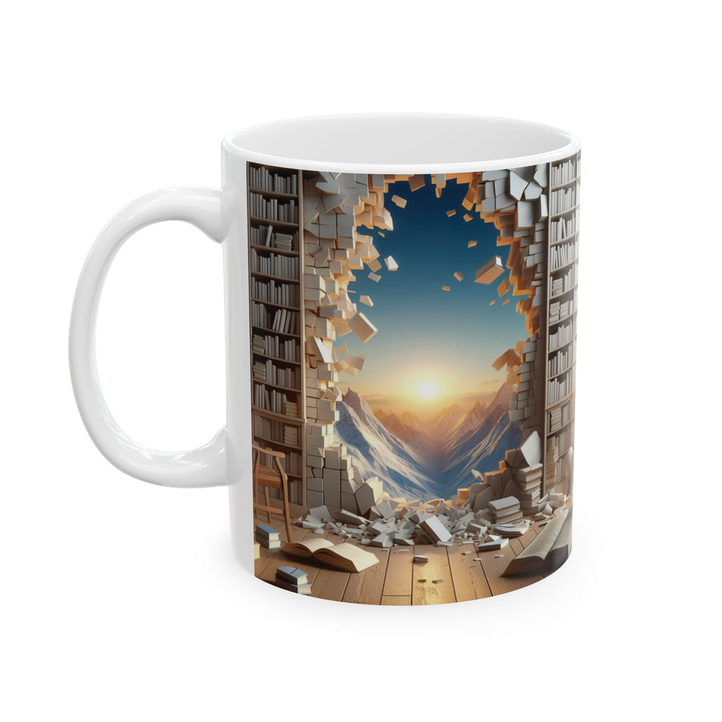 3D Bookshelf Mug Library Office Mugs Book Lover Coffee Mug Ceramic Mug Cup Gifts