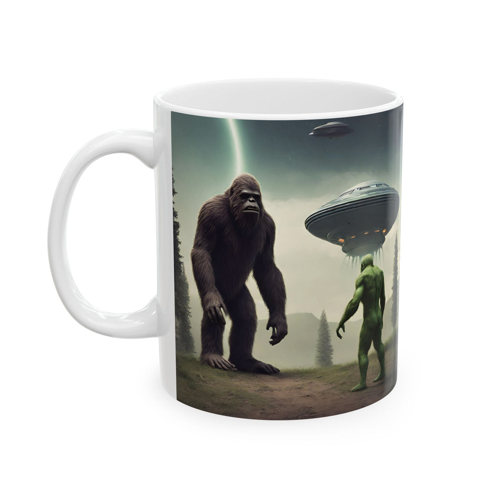 Funny Coffee Bigfoot Mug Alien Mug Believe Ceramic 11oz Cute Sasquatch Gift Cup