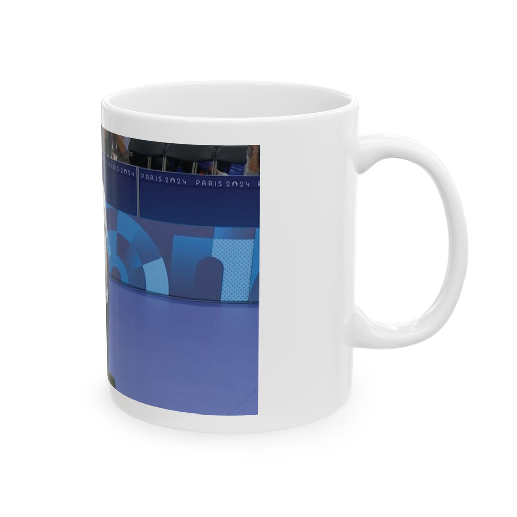 Epic Turkish Shooter Guy Yusuf Dikec Paris 2024 Coffee Tea Ceramic Mug Olympics