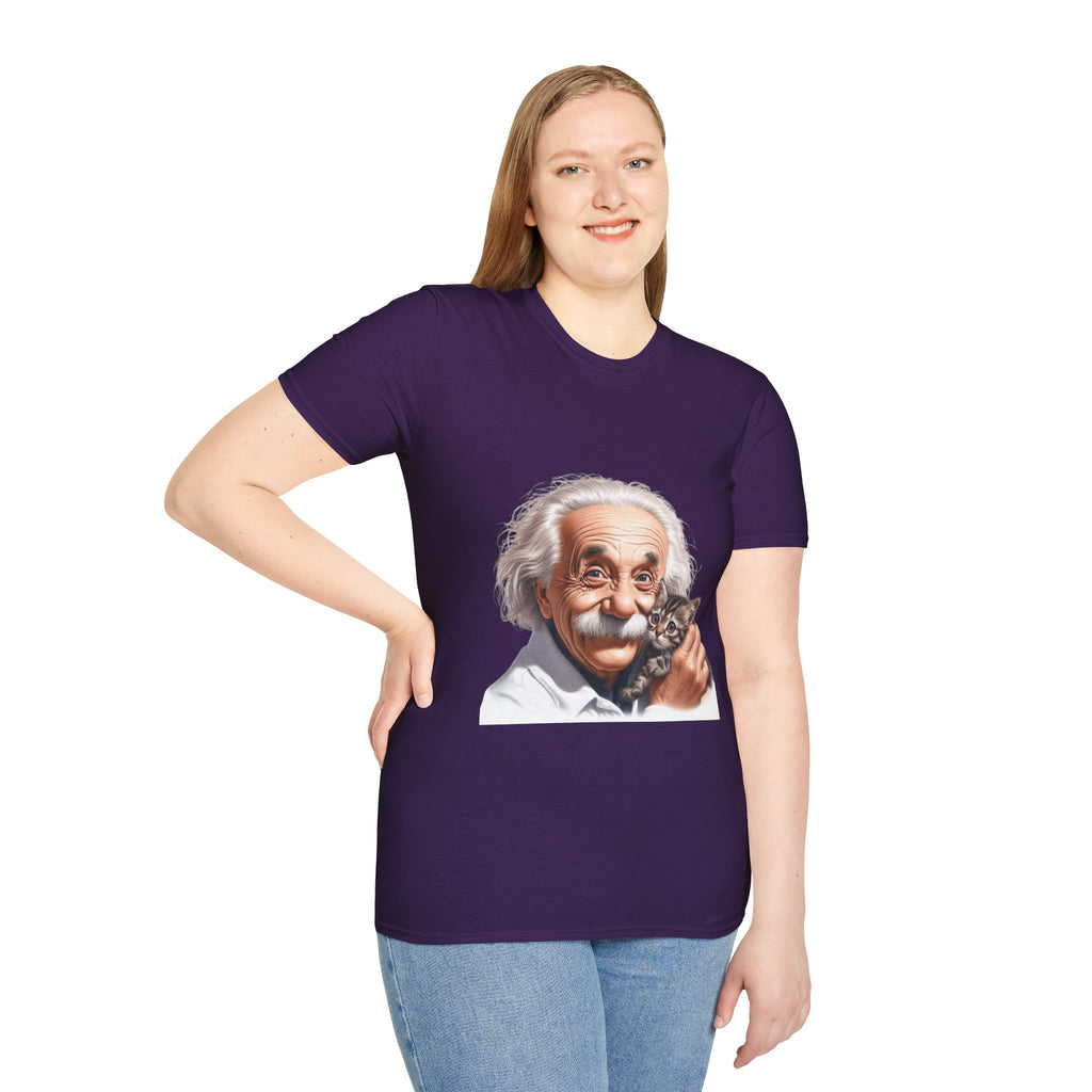 Funny Albert Einstein T-Shirt Unisex Softstyle T-Shirt Cotton Unique Gift German