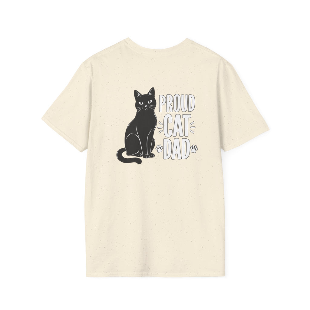 Cat Dad Shirt Proud Cat Dad Black Cat Silhouette Graphic Tee Unique Gift Funny Tshirt