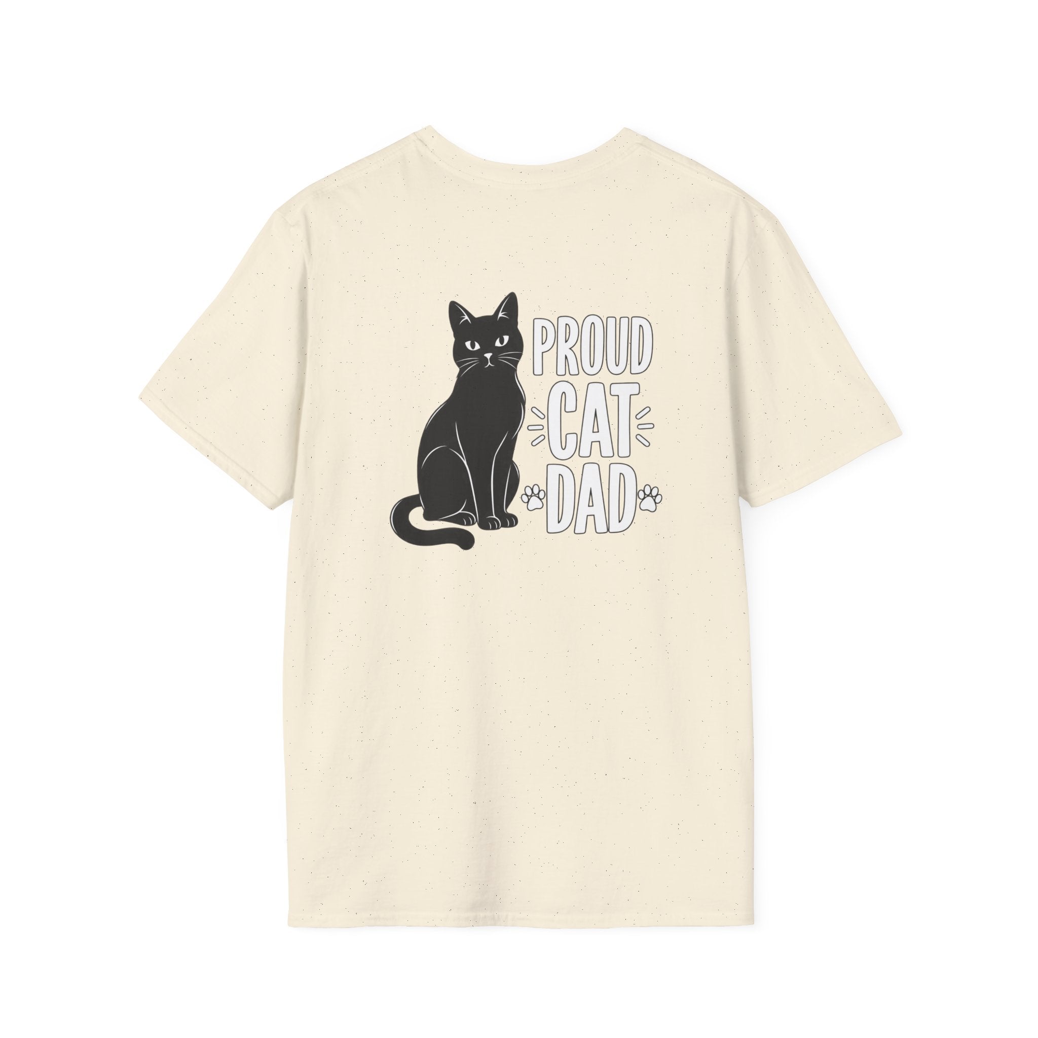 Cat Dad Shirt Proud Cat Dad Black Cat Silhouette Graphic Tee Unique Gift Funny Tshirt