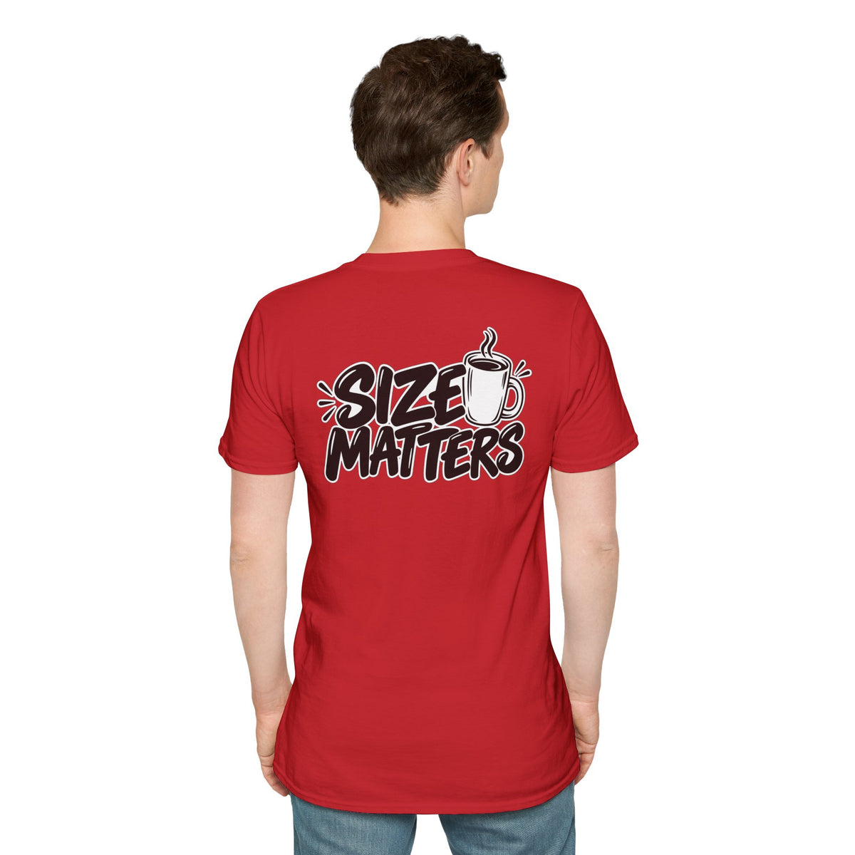 Dark Humor Funny Coffee Shirt Size Matters Novelty Graphic Tee Unique Gift