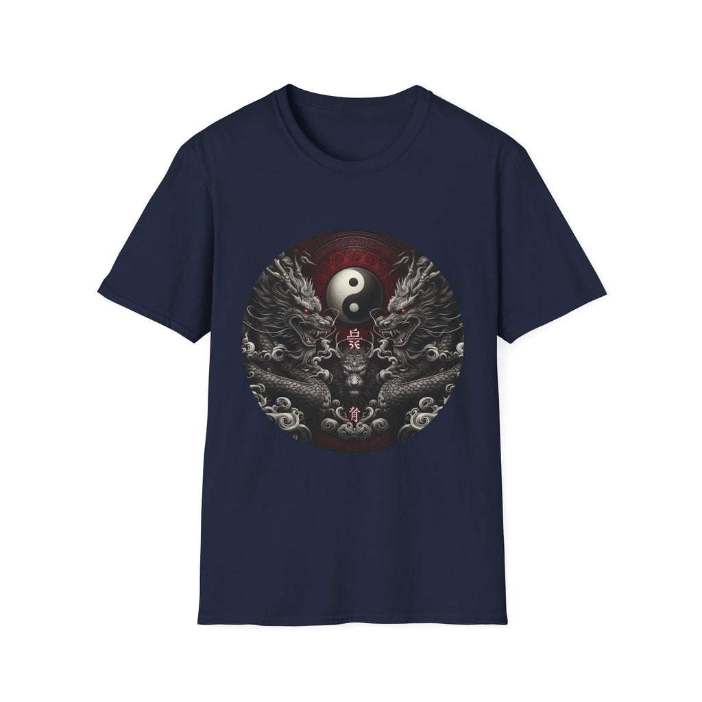 Dragon T-shirt Men Women Graphic Tee Clothing Apparel Symbol Ying Yang Best Gift