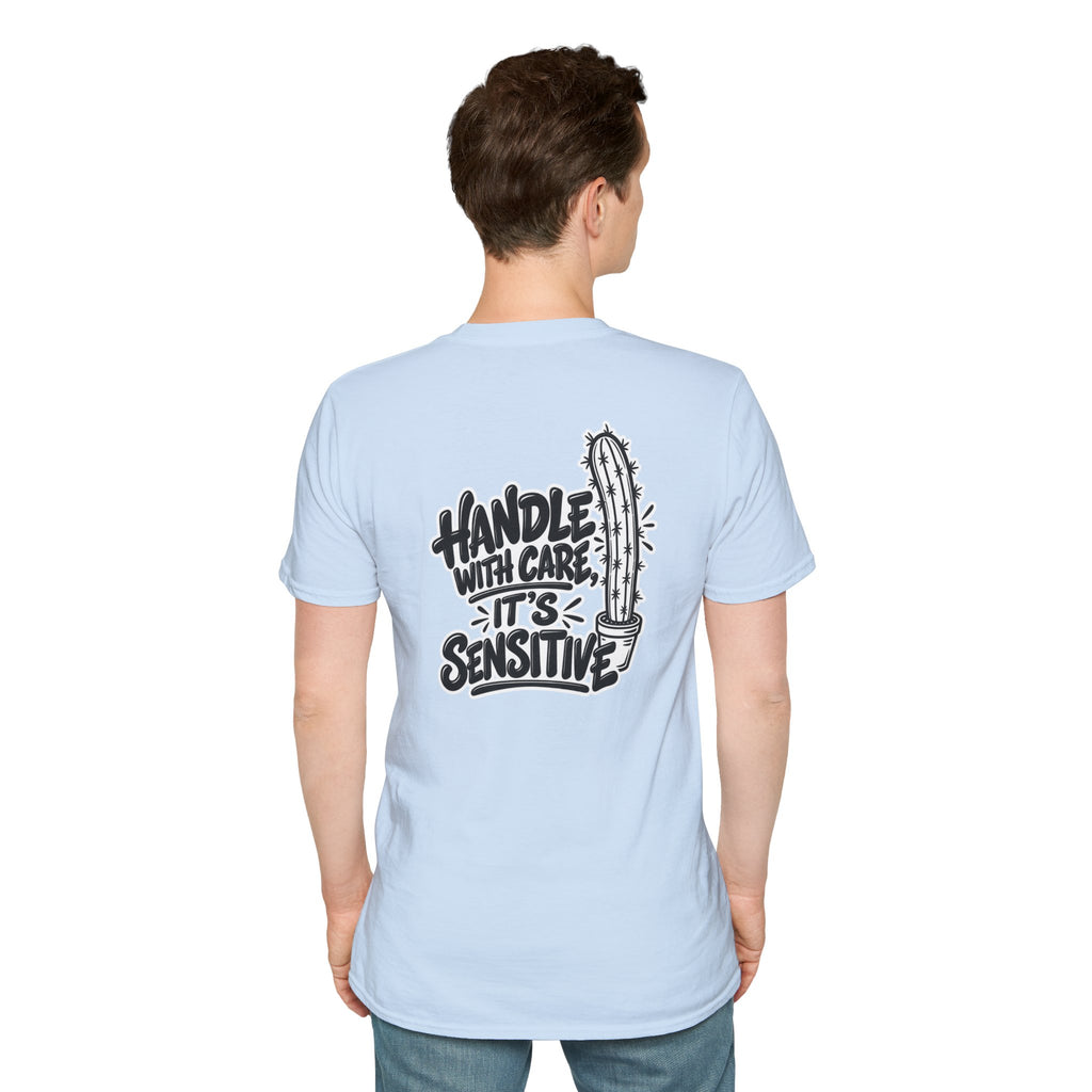 Dark Humor Funny Plant Shirt Handle With Care It's Sensitive Novelty Cactus Tshirt Tee Unique Gift