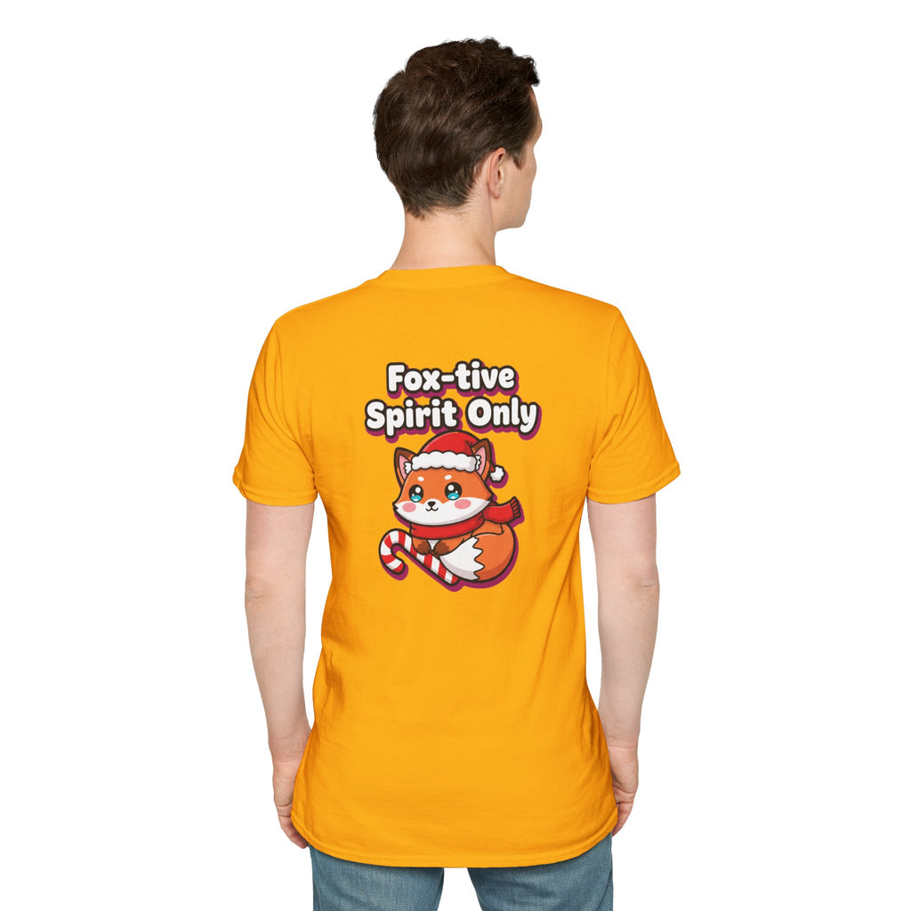 Cute Christmas Shirt Foxtive Spirit Only Funny Animal Unisex Softstyle Tee Christmas Gift