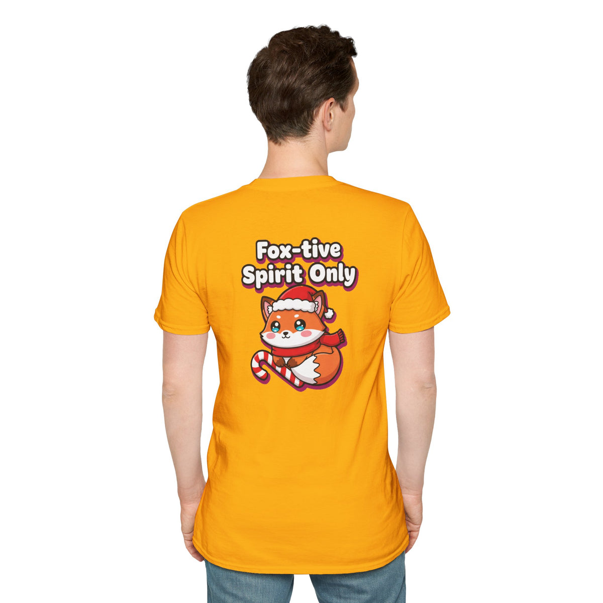 Cute Christmas Shirt Foxtive Spirit Only Funny Animal Unisex Softstyle Tee Christmas Gift