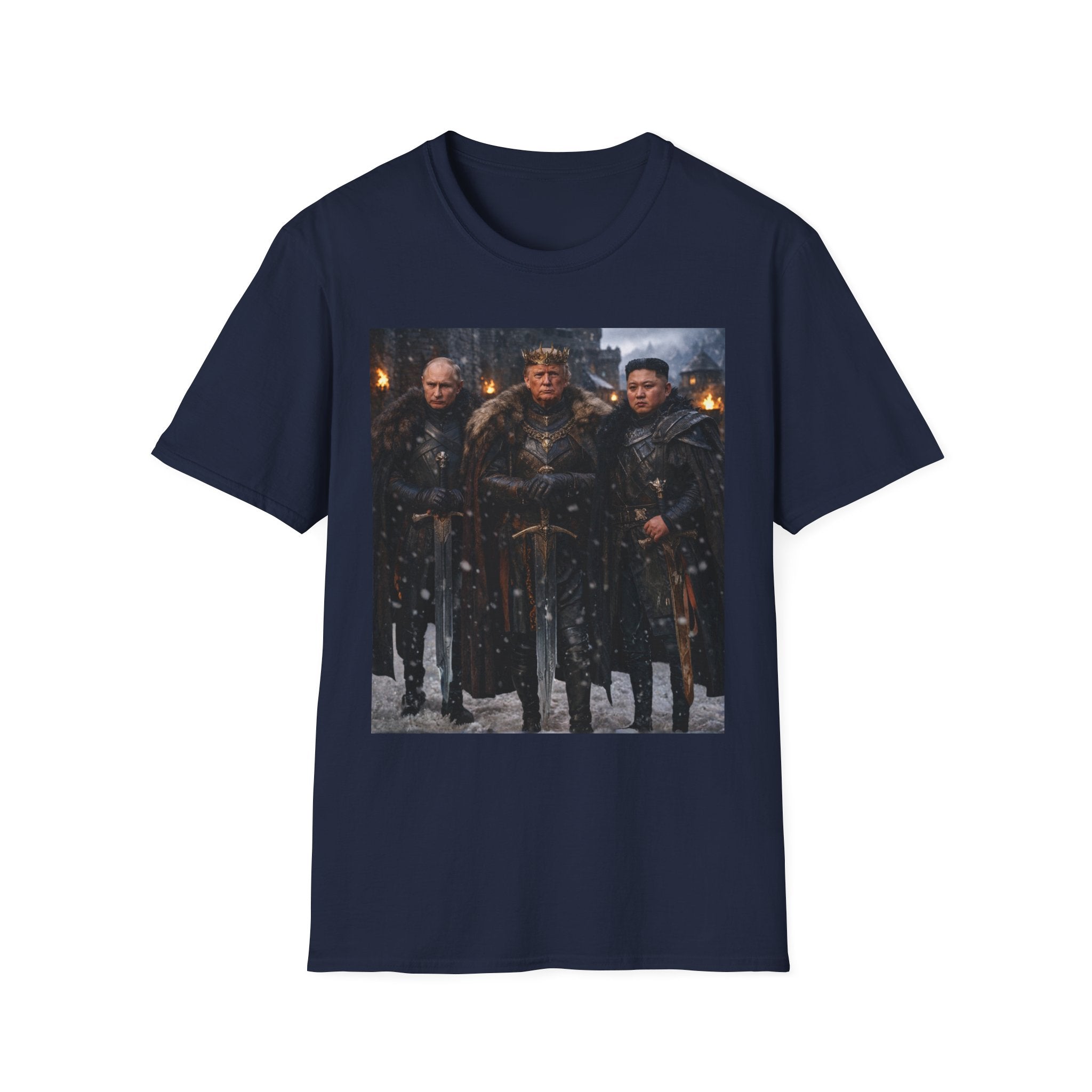 Funny Trump Putin Kim Jong Unique T-Shirt Artwork Throne Unisex Softstyle Tshirt