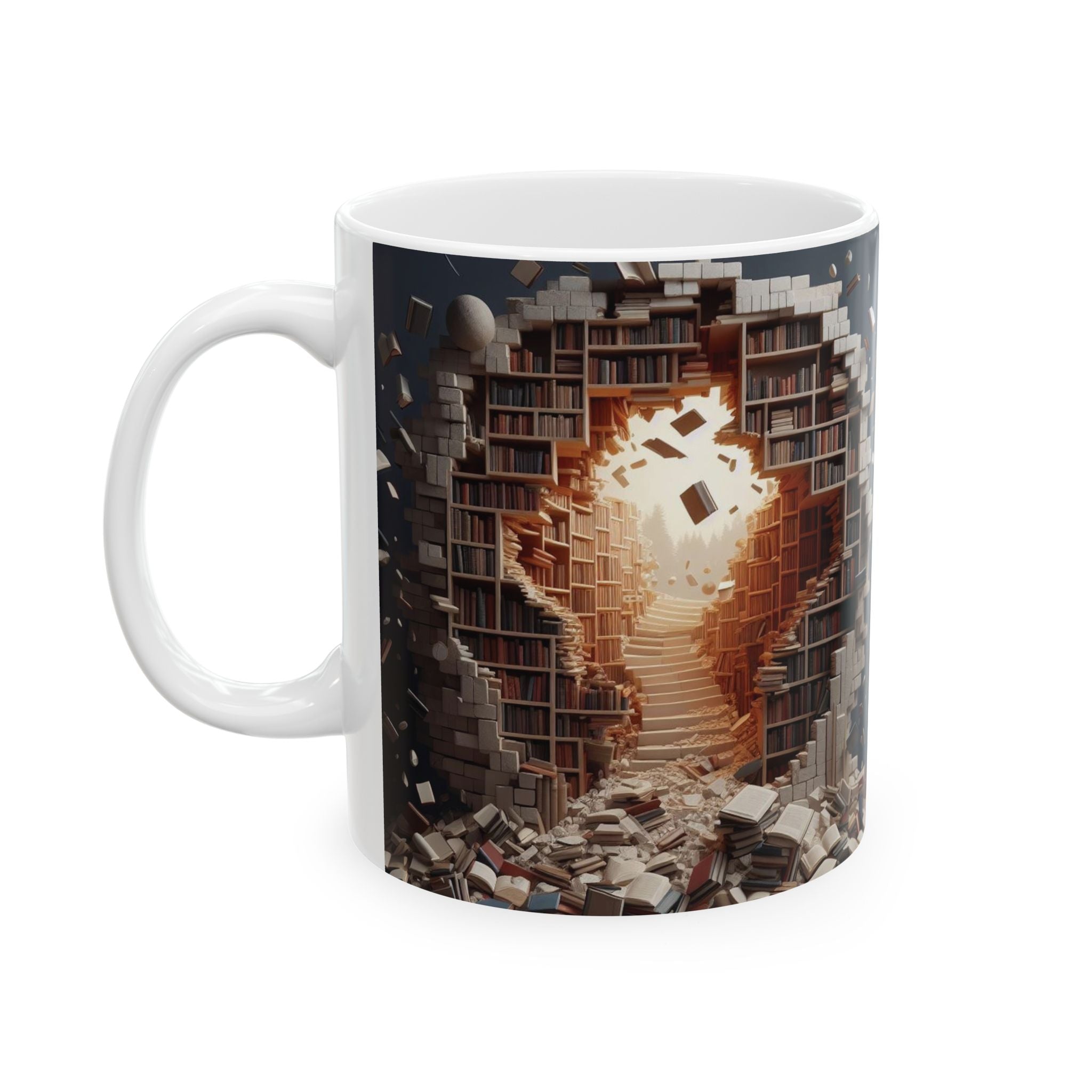 3D Library Bookshelf Mug Ceramic Mug Book Lovers Coffee Mug Gifts Funny Mug Cup 2026
