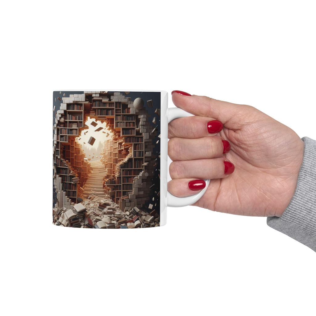 3D Library Bookshelf Mug Ceramic Mug Book Lovers Coffee Mug Gifts Funny Mug Cup 2026