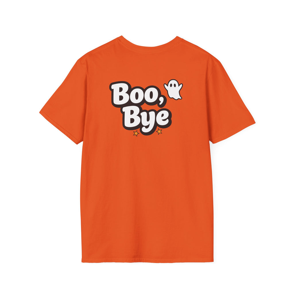 Dark Humor Halloween Shirt Boo Bye Funny Minimalist Ghost Sarcastic Unisex Softstyle Tee Adult Halloween Gift