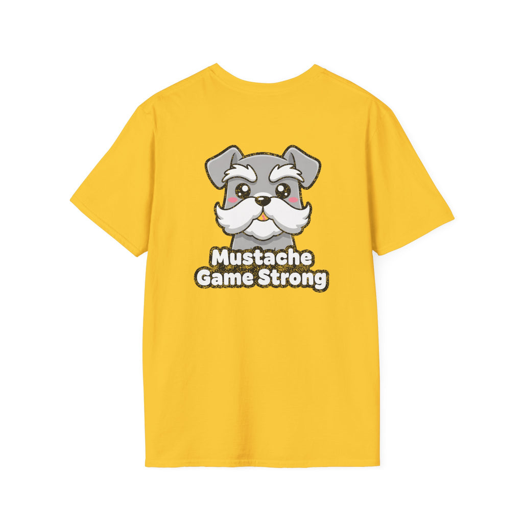 Cute Schnauzer Shirt Mustache Game Strong Funny Dog Lover Unisex Softstyle Tee Gift