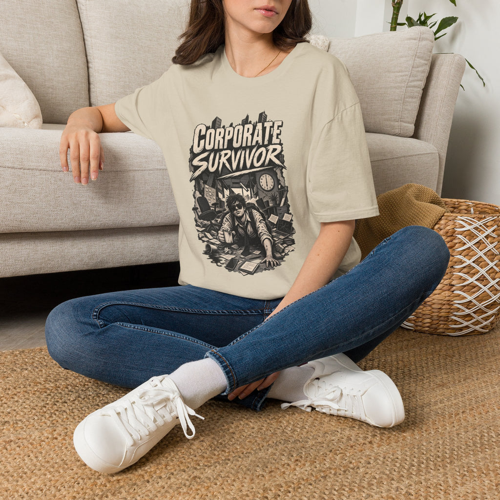 Funny Dark Humor Tshirt — Funny Office Tshirt Dark Humor Graphic Tee Unique Coworker Gift CORPORATE SURVIVOR Shirt