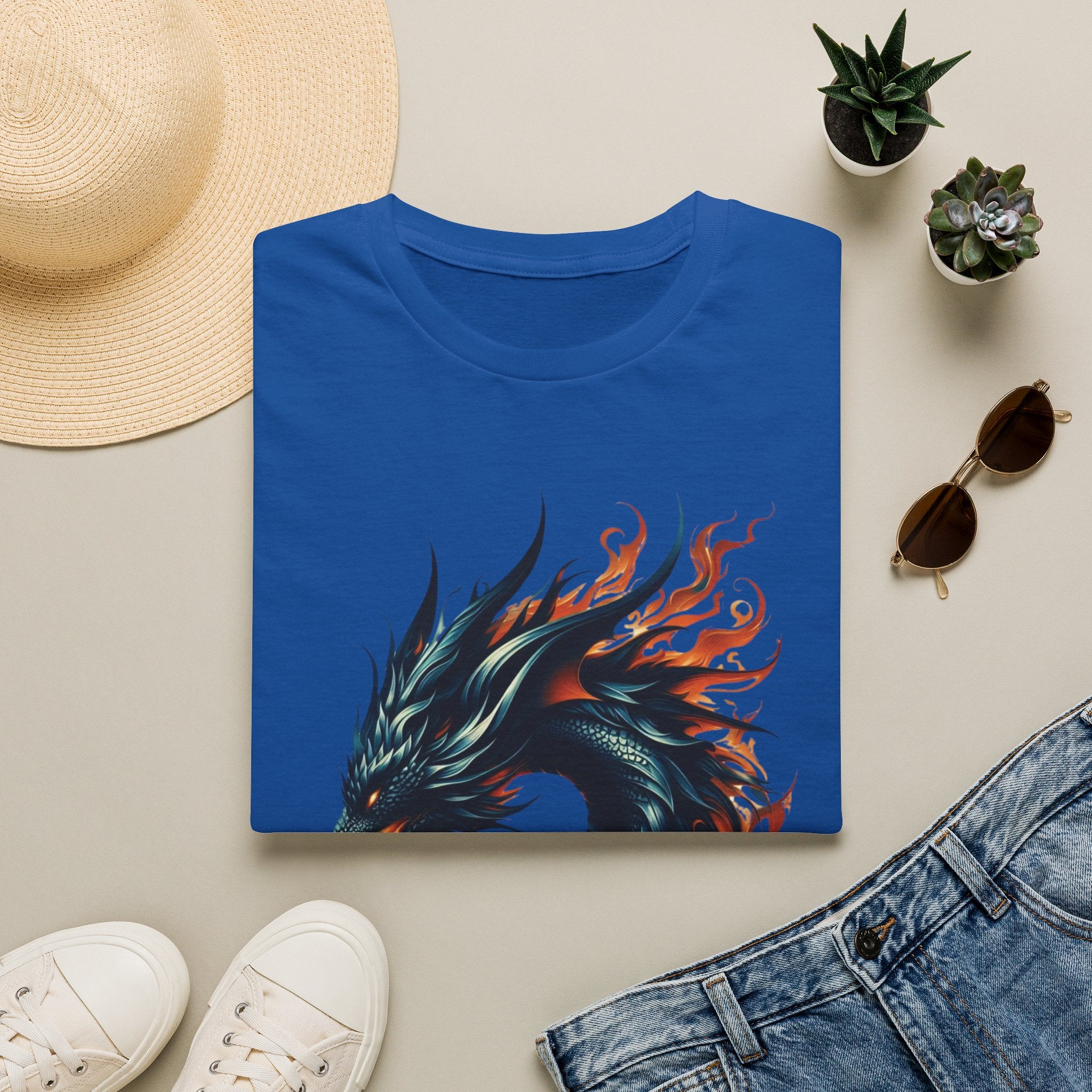 Dragon T-shirt Mens Graphic Tee Clothing Apparel Chinese Symbol Unisex Softstyle