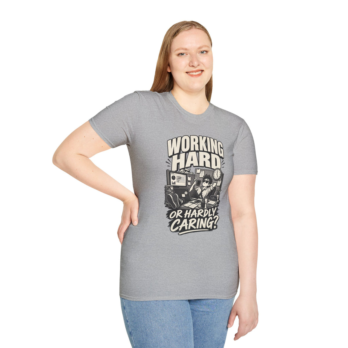 Funny Dark Humor Tshirt — Funny Office Tshirt Dark Humor Graphic Tee Unique Coworker Gift WORKING HARD Shirt