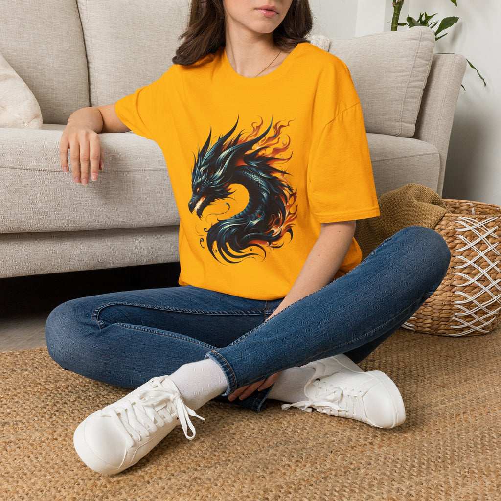 Dragon T-shirt Mens Graphic Tee Clothing Apparel Chinese Symbol Unisex Softstyle