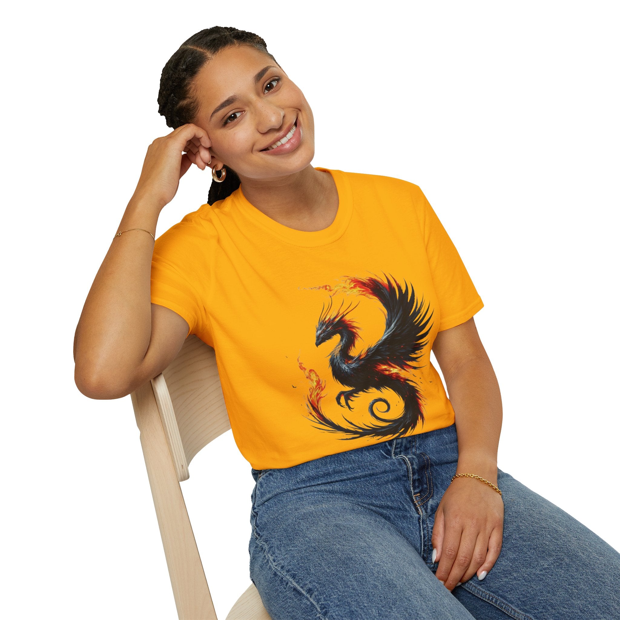 Dragon T-shirt Mens Graphic Tee Clothing Apparel Chinese Symbol Unisex Softstyle Unique Tshirt Best Gift