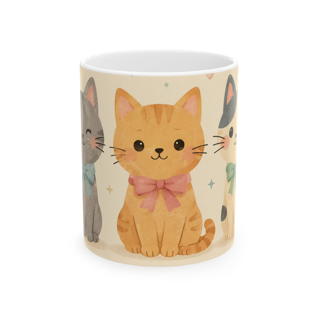 Cat Mom Coffee Mug Minimalist Line Art Cat Lover Gift Ceramic Cup Tea Cup 11oz 15oz Best Gift for Mothers Animal Lovers
