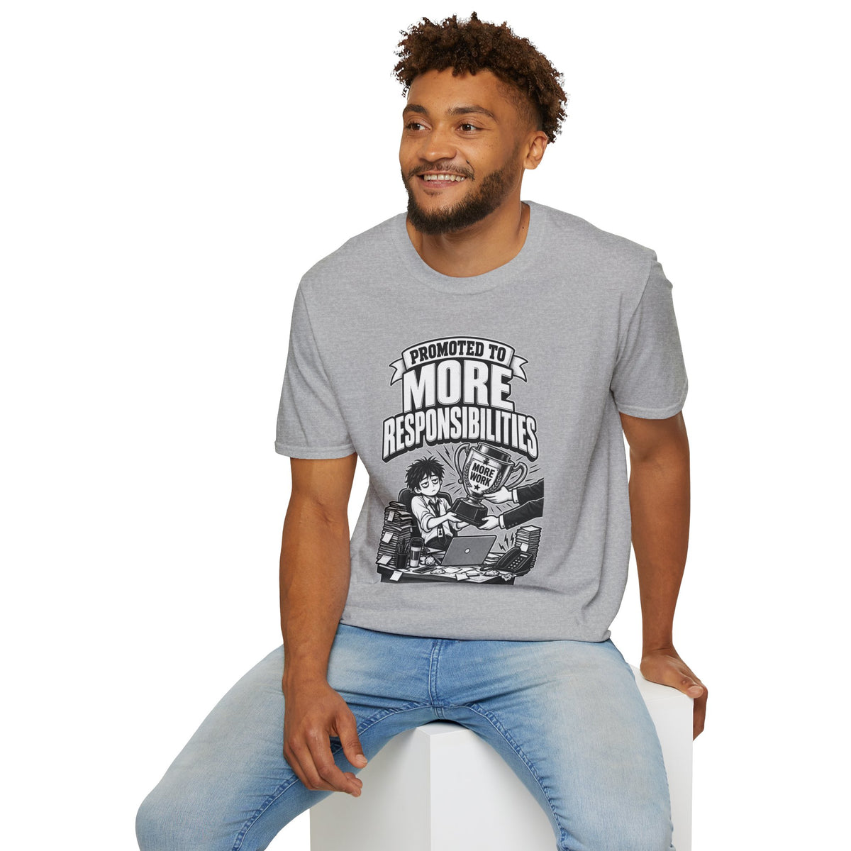 Funny Dark Humor Tshirt — Funny Office Tshirt Dark Humor Graphic Tee Unique Coworker Gift PROMOTED TO MORE RESPONSIBILITIES Shirt