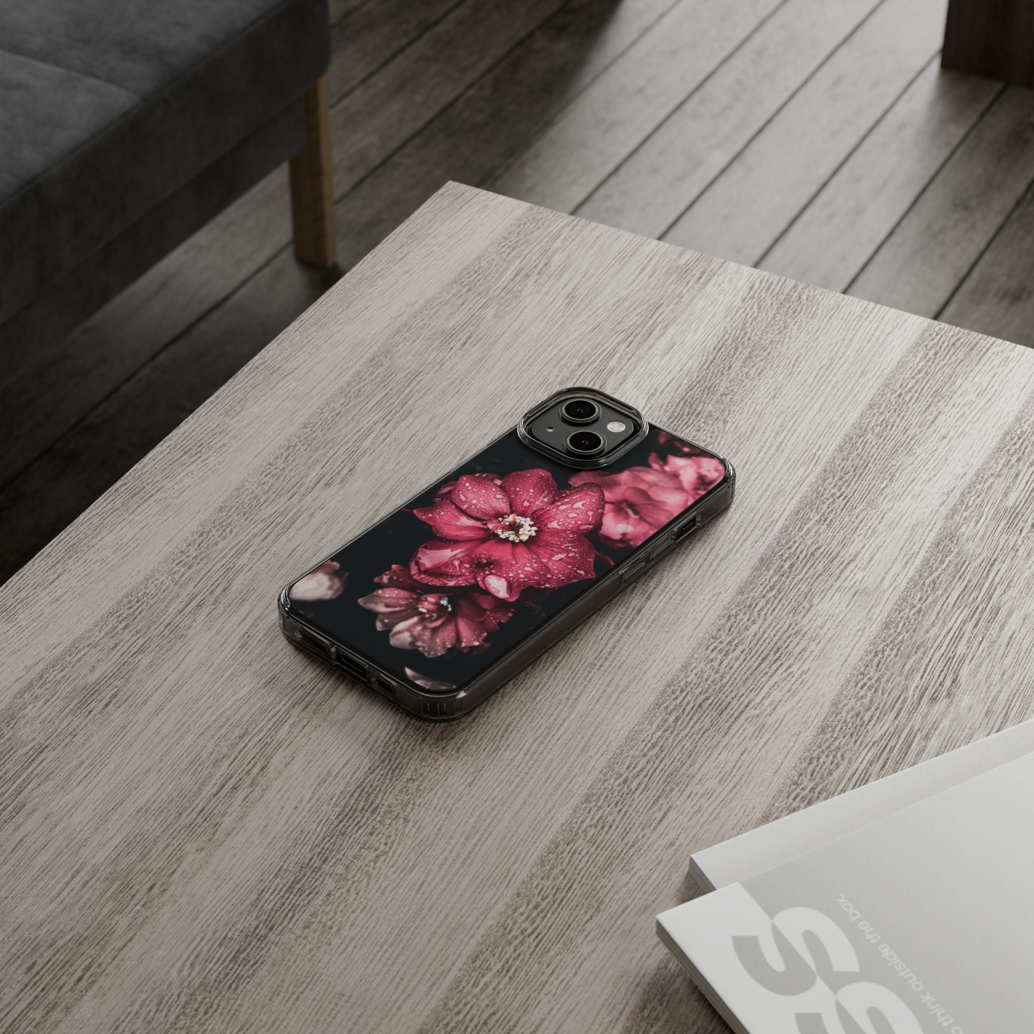 Pink Flowers Clear Cases iPhone Case Samsung Phone Case Unique Gift Cute Phone Cover Unique iPhone 17 Pro Max Phone Case