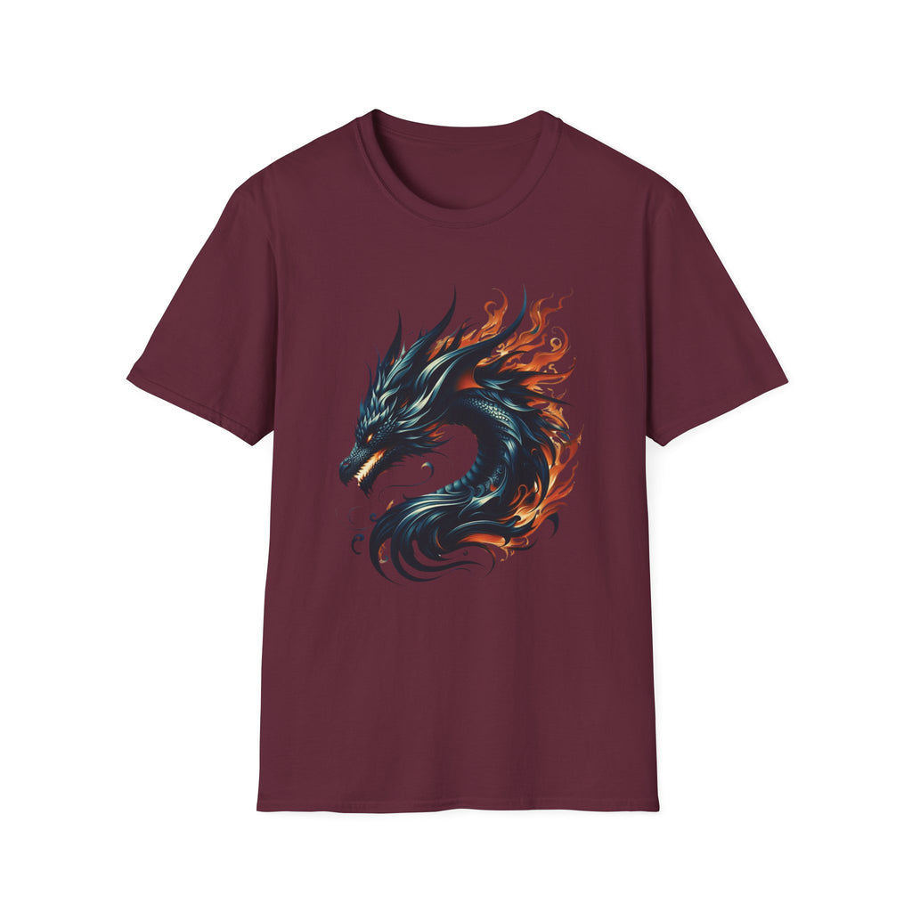 Dragon T-shirt Mens Graphic Tee Clothing Apparel Chinese Symbol Unisex Softstyle