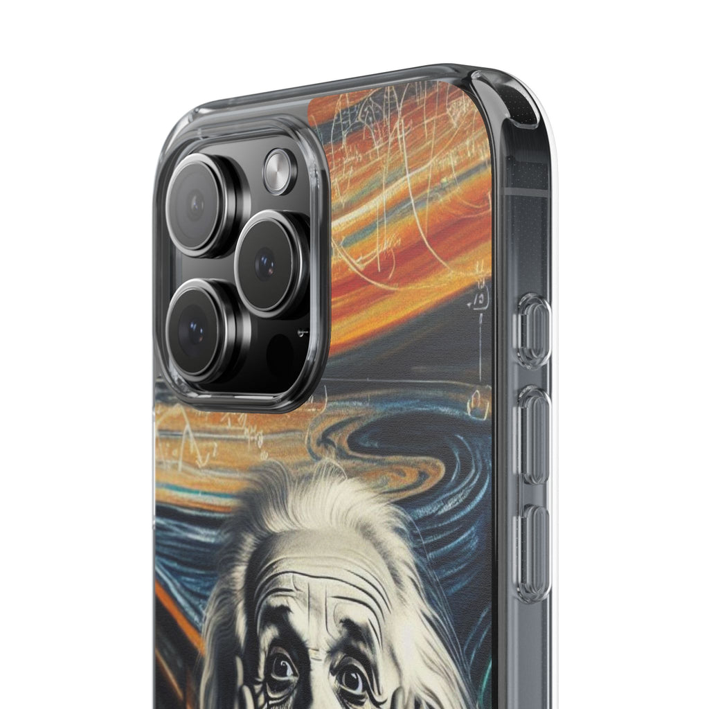 Funny Einstein Clear Phone Cases Edvard Munch Scream Unique iPhone Samsung Cases