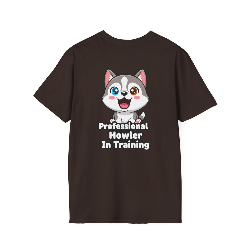Cute Husky Shirt Professional Howler In Training Funny Dog Lover Unisex Softstyle Tee Gift