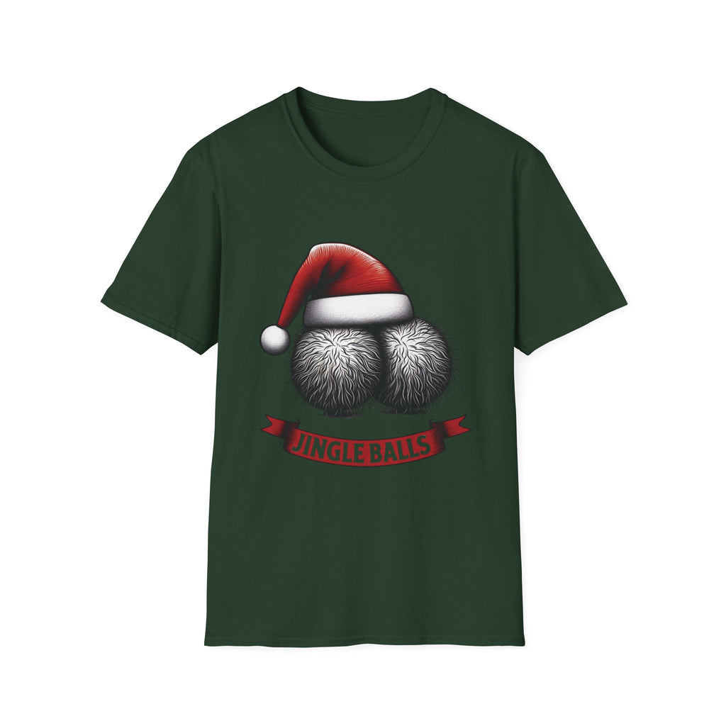 Tshirt Jingle Balls Funny Christmas T-Shirt Xmas Gift Tops Unisex Softstyle 2027