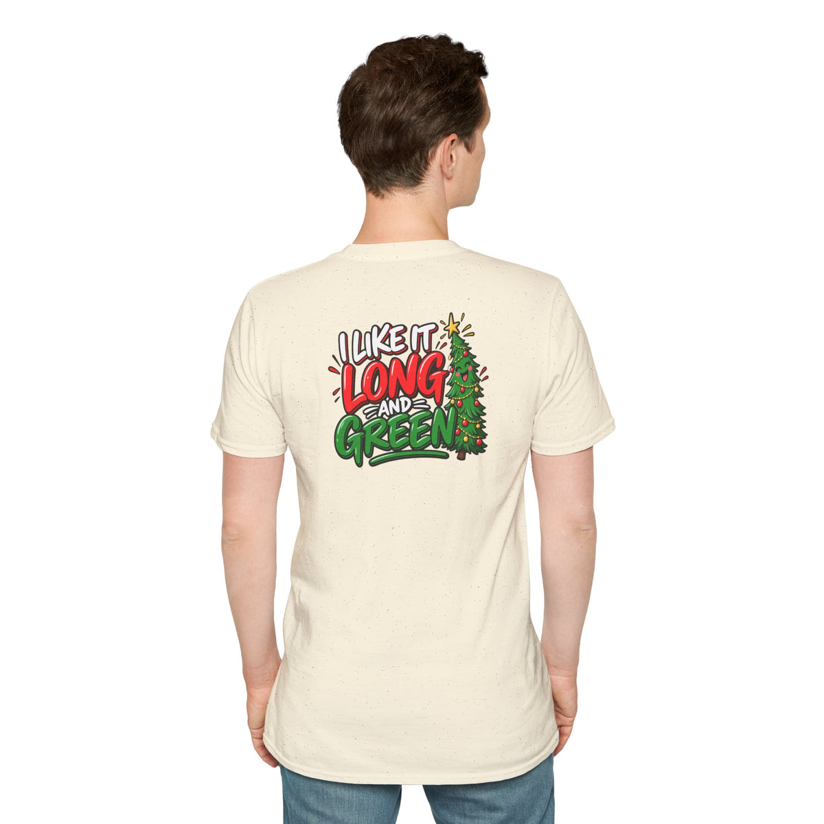 Funny Christmas Pun Tee Cheeky Holiday Shirt Dark Humor Funny Shirt I Like It Long and Green T-Shirt Unique Gift