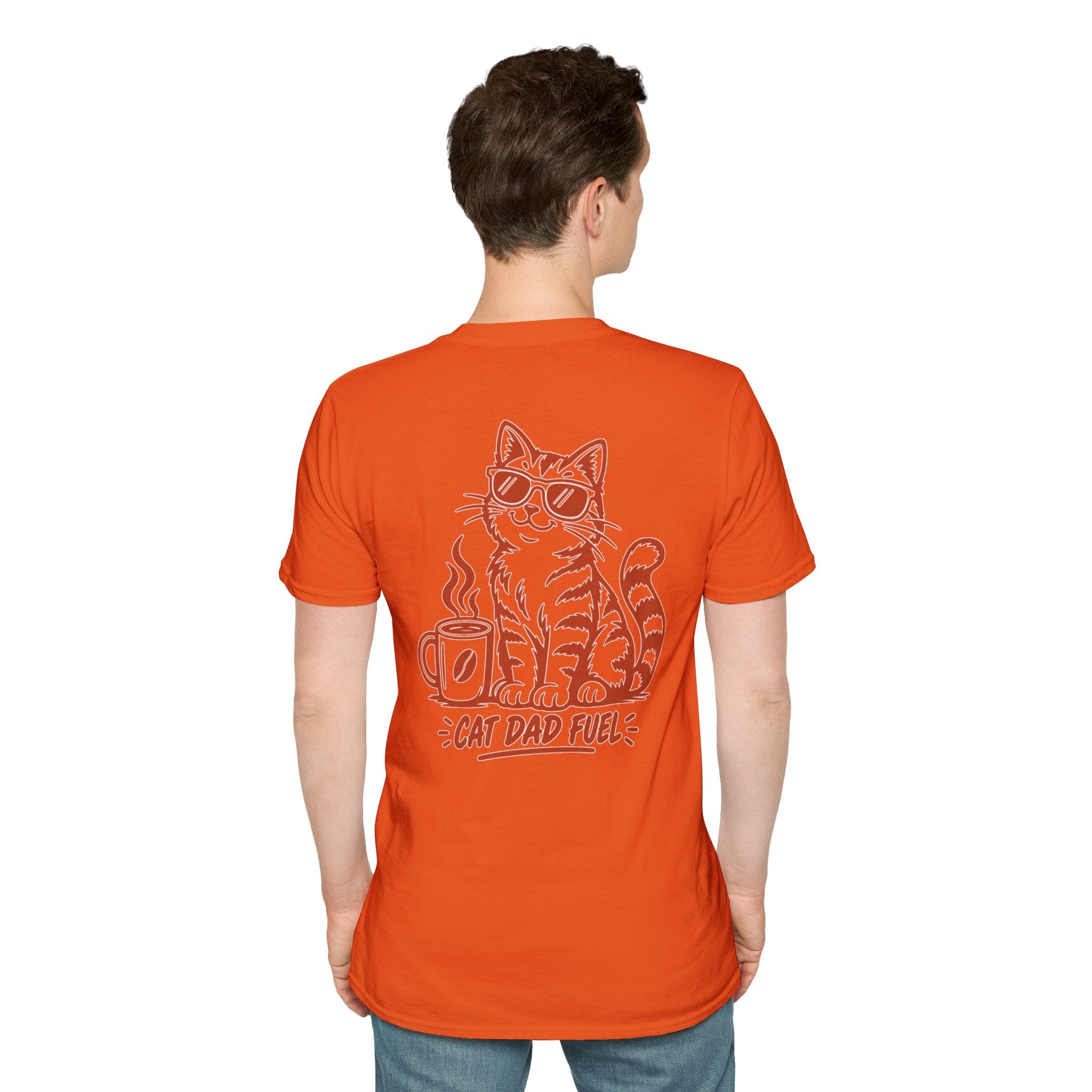 Cat Dad Shirt Cat Dad Fuel Funny Coffee Cat Lover Graphic Tee Unique Gift Funny Tshirt
