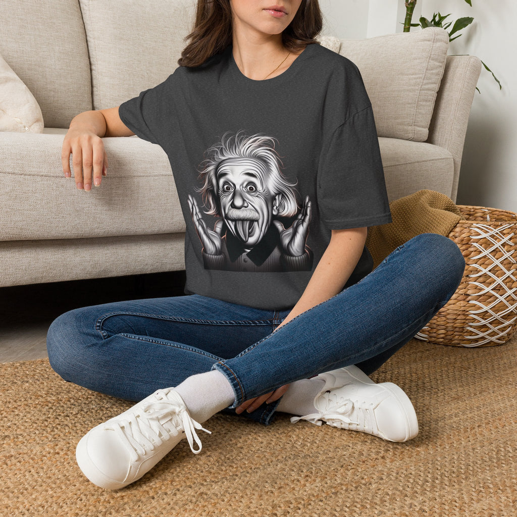 Funny Albert Einstein Print T-Shirt Unisex Softstyle T-Shirt Cotton Unique Gift