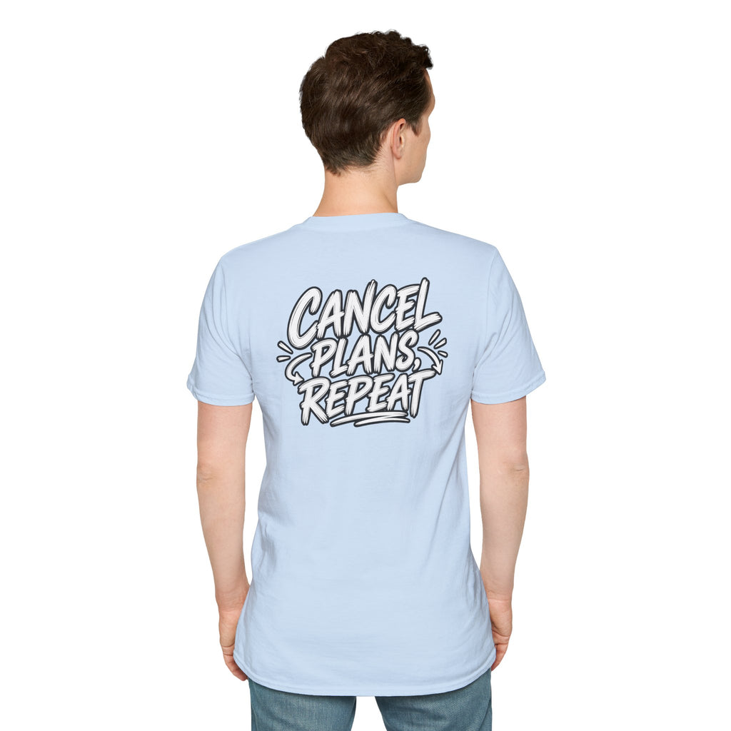 Introvert Shirt Cancel Plans Repeat Funny Dark Humor Sarcastic Graphic Tee Funny Office Tshirt