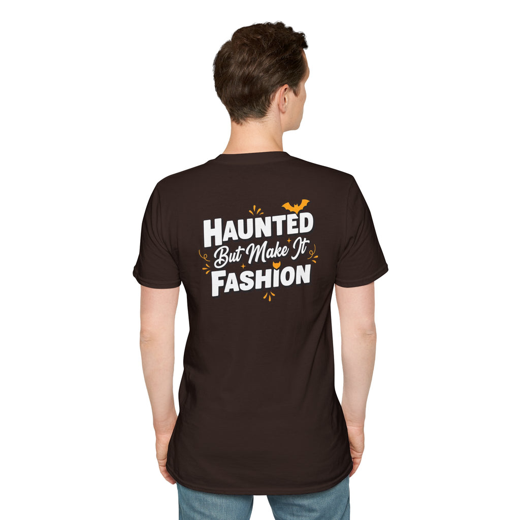 Dark Humor Halloween Shirt Haunted But Make It Fashion Funny Sarcastic Unisex Softstyle Tee Adult Halloween Gift