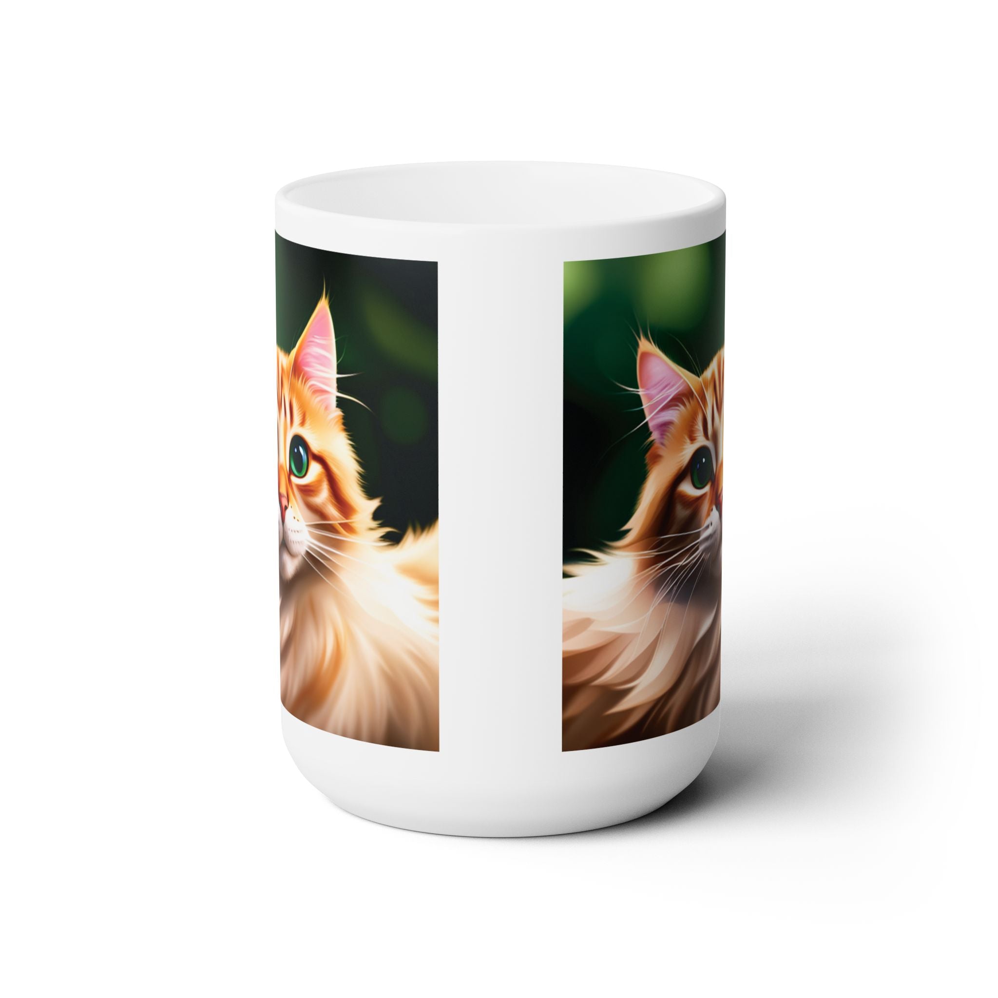 Cute Cat Gift Pet White Coffee Tea Mug Birthday Best Gift Animal Lover AI 15oz