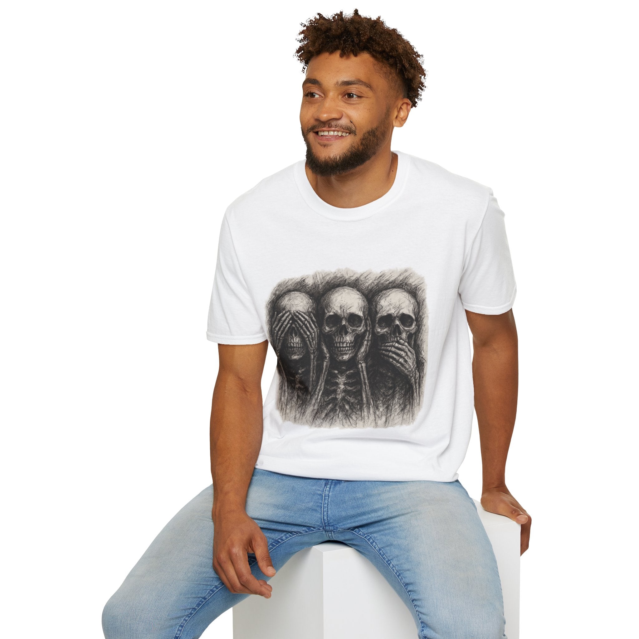 Mens Skull T-shirt Graphic Tees Skeleton Apparel Clothing Skulls Accessories Best Gift