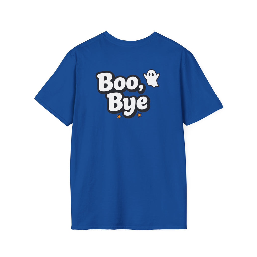 Dark Humor Halloween Shirt Boo Bye Funny Minimalist Ghost Sarcastic Unisex Softstyle Tee Adult Halloween Gift