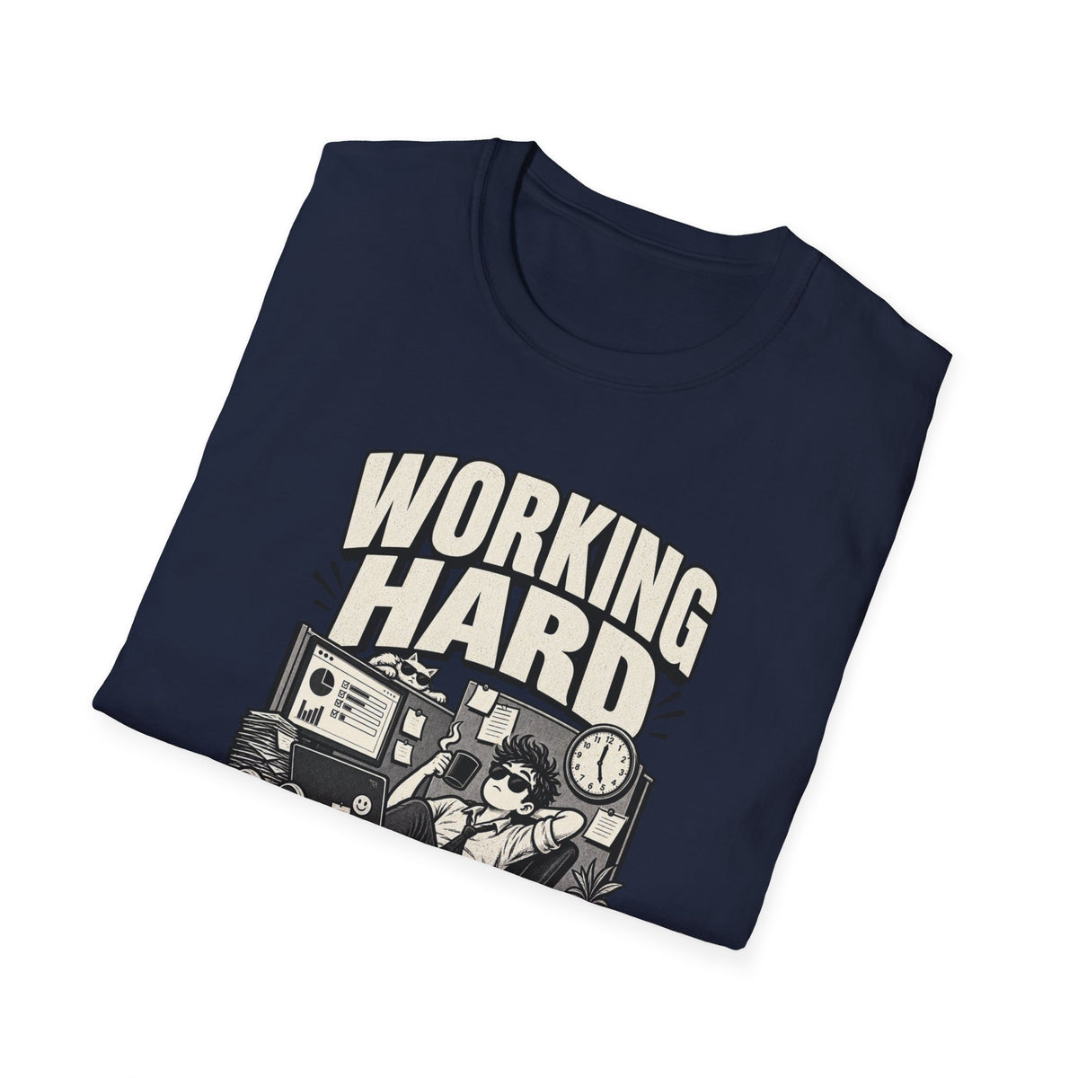 Funny Dark Humor Tshirt — Funny Office Tshirt Dark Humor Graphic Tee Unique Coworker Gift WORKING HARD Shirt