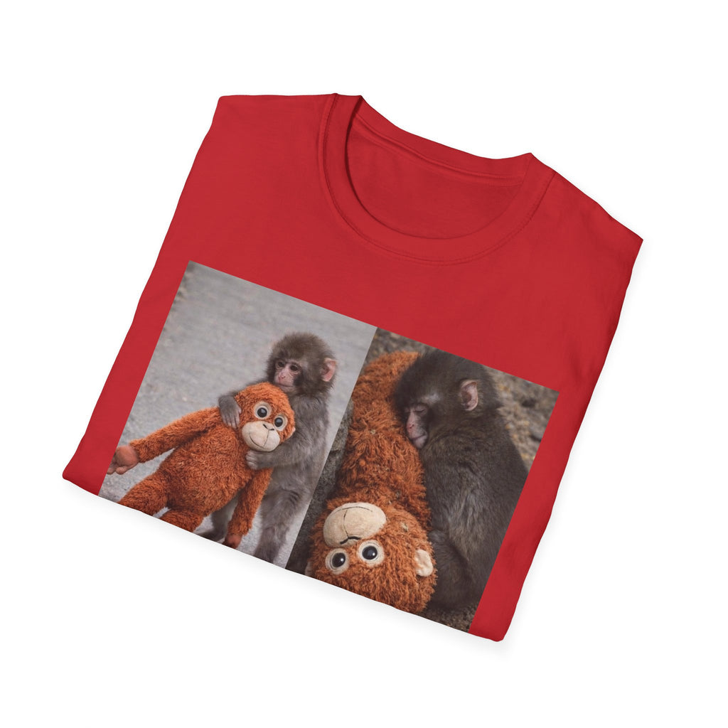 Funny Punch Monkey Viral Animal Tshirt Cute Trendy Unisex Softstyle T-Shirt Gift