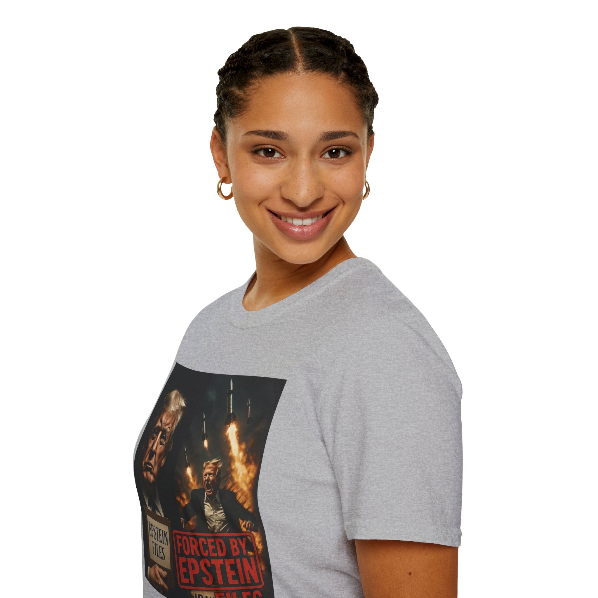 Funny Trump-Epstein T-Shirt Conspiracy Theory Unique Unisex Softstyle Tshirt