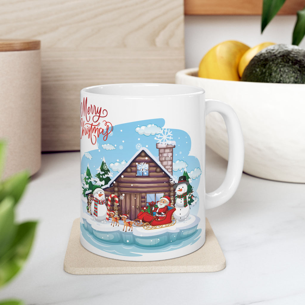 Christmas Mug Funny Santa Claus Mug Unique Cute Snowman Coffee Cup Tea Gift Kids 11oz