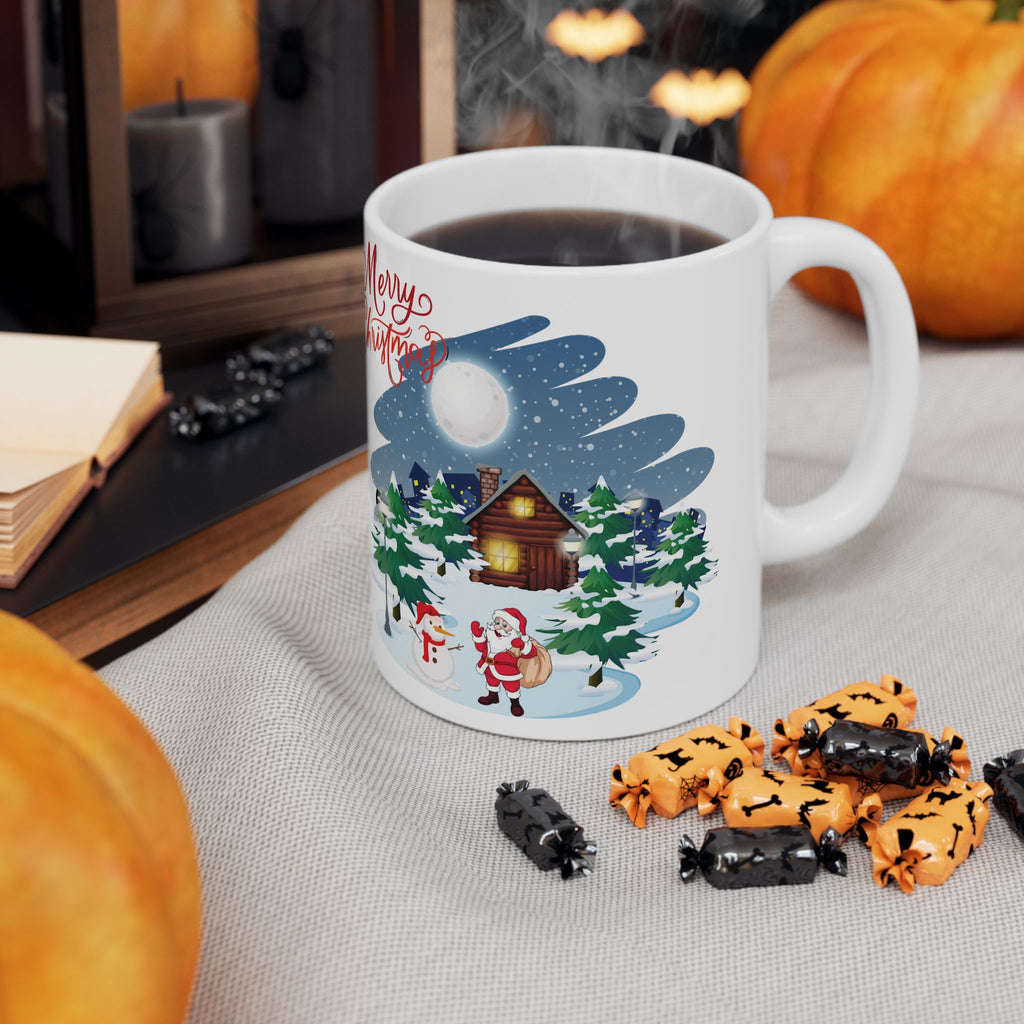 Christmas Mug Funny Santa Claus Mug Unique Cute Coffee Cup Snowman Mug Gift Kids 11oz