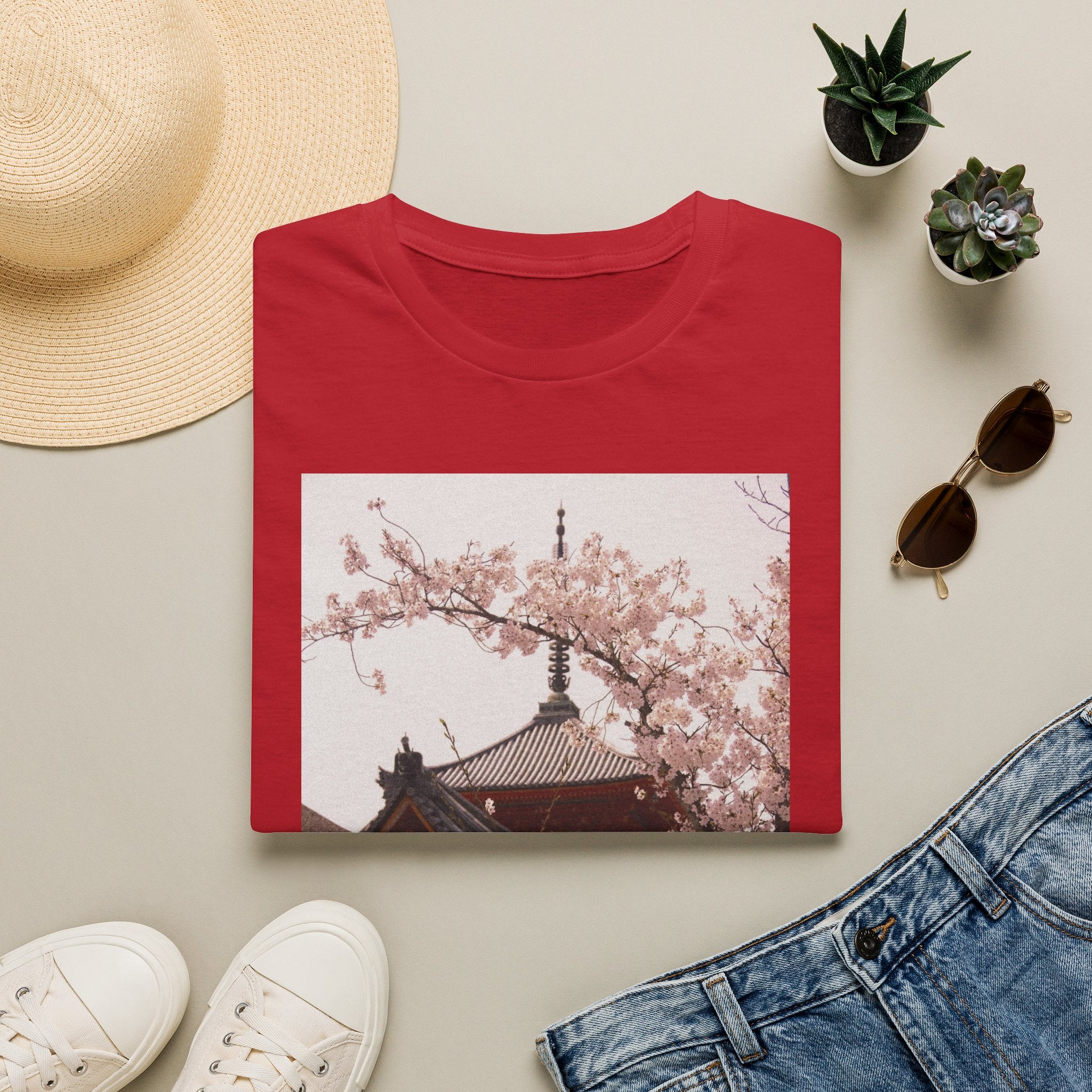Japanese Art Shirt Sakura Cherry Blossom Japan's Flower Unisex Softstyle T-Shirt
