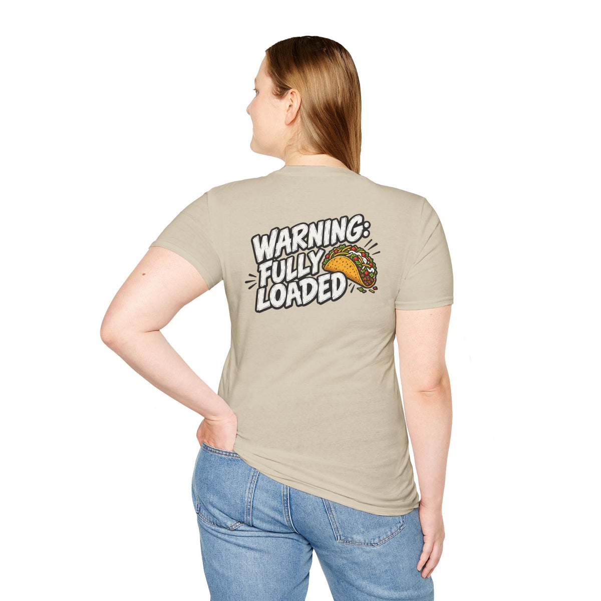 D0ark Humor Funny Taco Shirt Warning Fully Loaded Novelty Food Lover Graphic Tshirt Tee Unique Gift